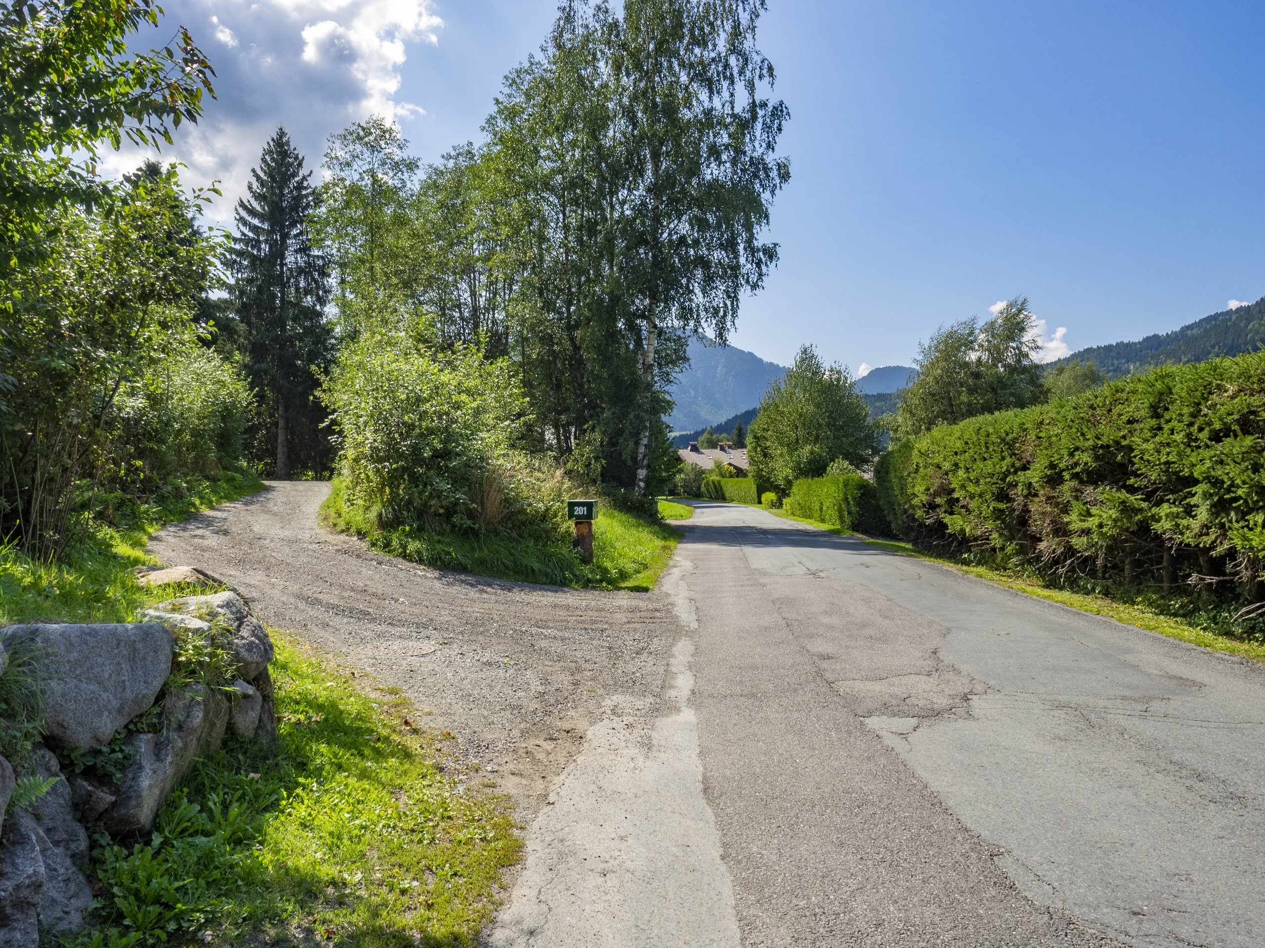 Quiet approach to Grand Cerf in Taconnaz near Chamonix